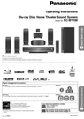 Panasonic SC-BT100 Home Theater System Owners Instruction Manual. Fixed Price $22.24.