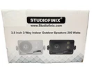 Studiofinix ST-HOS-301BTB 3.5" 3-WAY Indoor/outdoor Speaker Pair Black. Fixed Price $49.99.
