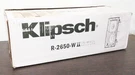 Klipsch R-2650-W Ii In-wall Speaker White, New Box.. Fixed Price $73.90.