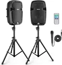 Pyle Wireless Portable 1000W Bluetooth Pa Speaker System W/ Stands Mic Black. Fixed Price $169.99.