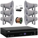 Pyle 5.2CH Bluetooth Receiver, 6X 12.7'' 60W Pa Horn Speakers W/ Wireless Mic. Fixed Price $682.49.