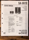 Sony SA-VA10 Speaker Service Manual *original*. Fixed Price $14.97.