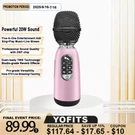 20W Wireless Karaoke Microphone Bluetooth W/dsp Chip &dual-mic Chorus System Tws. Fixed Price $117.64.