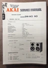 *original* Akai SW-N2 SW-N5 Speaker Service Manual. Fixed Price $19.97.