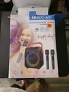 Moyleaf HHCC-A9 Portable Bluetooth Karaoke Speaker W/ 2 Microphones. Fixed Price $39.99.