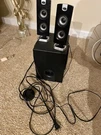 Insignia 2.1 Bluetooth Speaker System, NS-PSB4721 (3-PIECE) Black. Fixed Price $25.00.