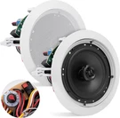 Ceiling And Wall Mount SPEAKER-6.5 2-WAY 70V Audio Stereo Sound Subwoofer. Fixed Price $75.99.