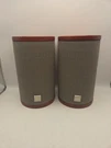 2X Jvc Cherry Wood Bookshelf Tower Cylinder Round Speakers Set SP-FSSD9. Fixed Price $49.99.