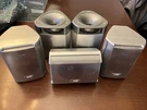 Set Of Jvc Speakers SP-THM505S, SP-THM505F, & SP-THM505C. Fixed Price $38.99.