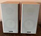Emerson Speakers W/ Light Wood Cabinets Model 60-1420 8 Ohms Tested & Work. Fixed Price $40.00.