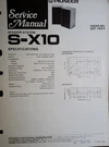 Pioneer S-X10 Service Manual Speaker System Original. Fixed Price $9.99.