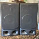 Two Sony SS-D555 Speakers Includes Wire Tested Works Great. Fixed Price $49.99.