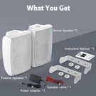 8" 600W Waterproof Bluetooth Wall Speakers Pack, 2-WAY, Outdoor Patio Bass. Fixed Price $222.32.