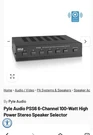 Pyle PSS6 Channel High Power Stereo Speaker Selector. Fixed Price $49.72.