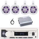 Pyle Boat Stereo Audio Receiver, 4X 4" 300W Tower Speakers, Channel Amplifier. Fixed Price $340.49.