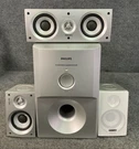 Philips SW3600/17S Subwoofer W/ Center & Satellite Speakers - Tested. Fixed Price $154.00.