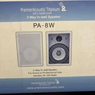 3 Way In Wall Speakers PA-8W Premier Acoustic Titanium. Fixed Price $100.00.