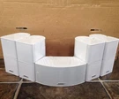 5 Mint Bose Jewel Double Cube Speakers White Includes Center Channel Horizontal. Fixed Price $429.85.