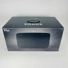Sonos Five S24 Black Wireless Speaker Parts Only Cracked Top Powers Cord. Fixed Price $220.00.