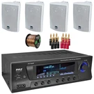 Pyle 300W Home Audio Theater Stereo Receiver, 4X 4" 200W Speakers, Banana Plugs. Fixed Price $323.49.
