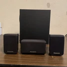Panasonic 5.1 Home Theater Compact Satellite Speaker & Subwoofer System Black. Fixed Price $109.99.