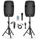 Suono Dual 12" 2-WAY 2000W Powered W/ Mic Stands & Tws. Fixed Price $299.99.