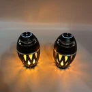 Sharper Image Tiki Torch Outdoor Bluetooth Speakers Set Of 2, Black,. Fixed Price $34.99.