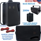 200W 3-WAY Sound Audio Speaker System Pair Indoor Outdoor Wall Mount Home Boat. Fixed Price $55.90.