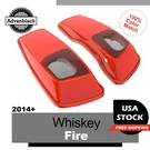 Advanblack Whiskey Fire 6X9" Saddlebag Speaker Lids Fits Harley 2014+. Fixed Price $429.00.