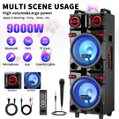 9000W Bluetooth Speaker Dual 10" Subwoofer Heavy Bass Sound System Party & Mic. Fixed Price $179.99.