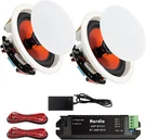 Herdio 8 Bluetooth Ceiling / Wall Speakers 2-WAY Flush Mount Pair (200W Each). Fixed Price $100.99.
