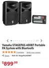 Yamaha Stagepas 400BT Speaker System. Fixed Price $530.00.