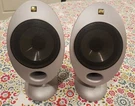 Kef Kht Silver 2005.2 HTS2001 Egg Satellite Speakers - Two. Fixed Price $150.00.