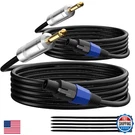 Elecan Premium Speakon To 6.35MM 1/4 Inch Ts Male Speaker Cable 30 FT/2 Pack, 12. Fixed Price $62.59.