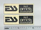 Ess Heil AMT-1B Bookshelf Speaker Badge Logo Emblems. Fixed Price $9.95.