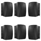 6 Pack - Tdx 5.25" Outdoor Weather Resistant IP55 Waterproof Black Wall Speakers. Fixed Price $208.95.