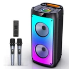 Jyx -home Party Karaoke Machine, Bluetooth 5.0 Speaker, 2 Wireless Mics & Remote. Fixed Price $99.99.