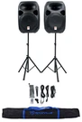 Rockville RPG122K Dual 12" W/ Bluetooth+mic+speaker Stands+cables+bag. Fixed Price $311.90.