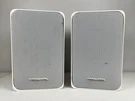 Realistic Minimus -77 White Bookshelf Speakers 40-2055 8.5" For Parts Read. Fixed Price $25.00.