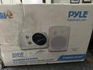 Pyle Bluetooth Indoor Outdoor 6.5 Inch Speaker System, White (2 Pack) (open Box). Fixed Price $190.31.