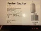 New Valcom Pendant Speaker Gray 5 Watt 1 Way-self Amplified. Fixed Price $119.00.