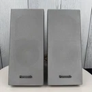 Pair Of Panasonic Compact Bookshelf Speakers Silver & Black Model # RAPX0042. Fixed Price $39.99.