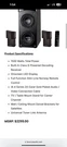 Sound System, Bravious Home Theater Model ZZ-R1. Fixed Price $1600.00.