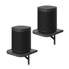 Set Of 2 Universal Small Rear Speaker Wall Mount Shelf Surround Sound Black. Fixed Price $21.82.