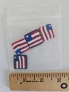 4X Just Another Button Company Square American Flag Clay For Cross Stitch. Fixed Price $8.00.