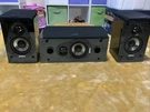 Energy 5.1 Surround Sound System Piano Black Center Left & Righr Speakers. Fixed Price $43.50.