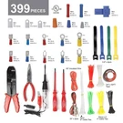Auto Electrical Repair Kit 399 Piece Crimping Tools Wire Connectors Cable Ties. Fixed Price $31.92.