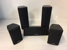 Set 5 Onkyo Home Theater Speakers SKF-370 SKC-370 SKR-370 Black. Fixed Price $115.00.