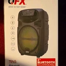 Qfx MPX-803 8" Bluetooth Speaker, Led Party Lights, Usb, Tf, Mic, Fm, 3600W. Fixed Price $179.99.
