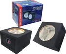 Absolute SQ6.5PKB 2 6.5" Square Box Speakers, Black Terminal Enclosure. Fixed Price $49.99.